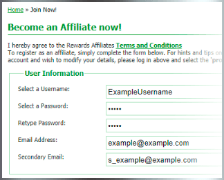 How to join affiliate program with Rewards Group